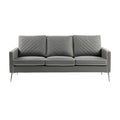 Moderne grijze bank met chevron patroon