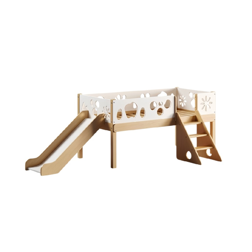 Kinderspeelhuis met Glijbaan en Trap van Hout